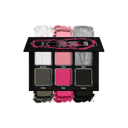 Paleta de sombras de ojos en colores variados