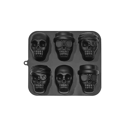 Molde silicona para calaveras, seis cavidades